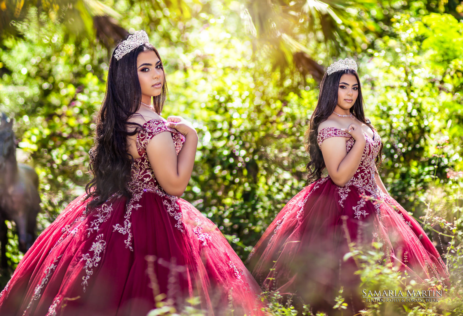 Sweet 16 with Black Horse | SAMARIA MARTIN QUINCEANERA PHOTOGRAPHY AND  DRESSES