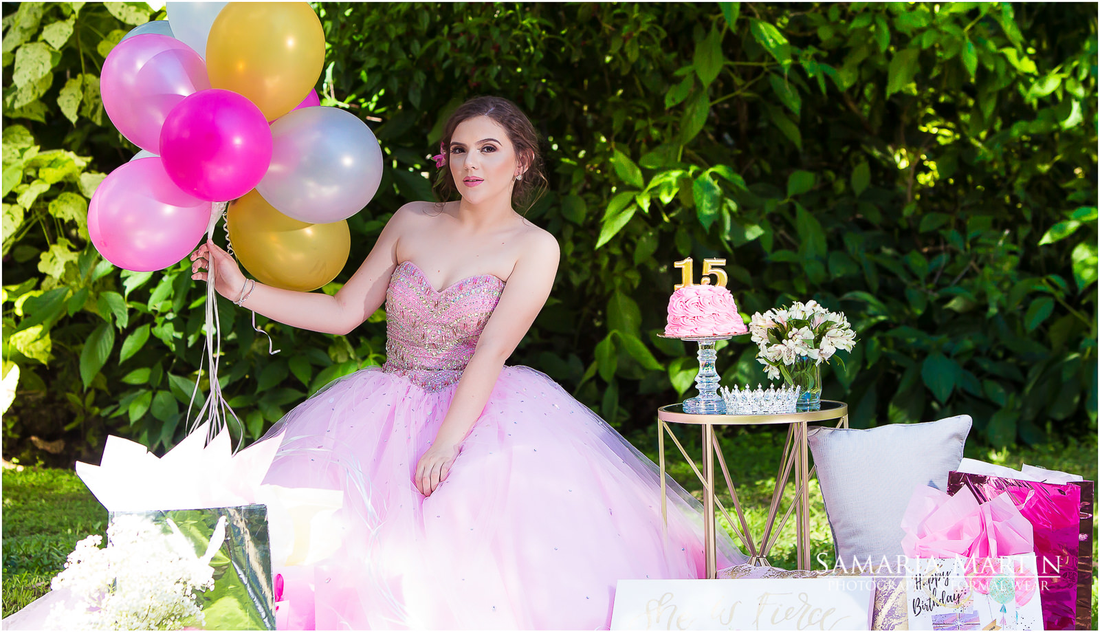 Mori Lee Pink Dress, Quince Store Miami, Quince photos ideas