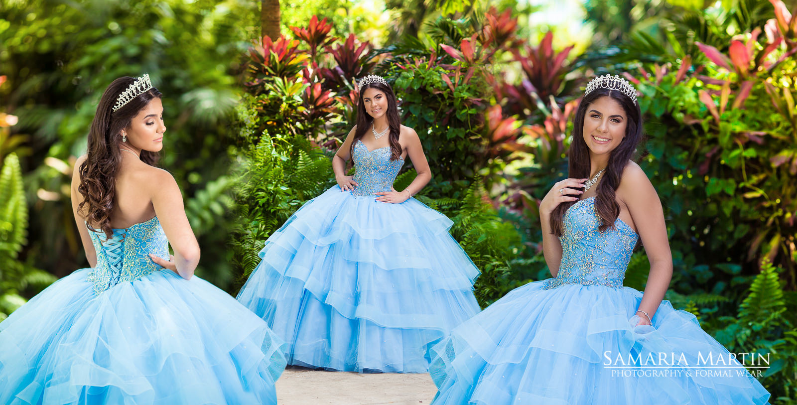 Samaria Martin Morilee Dress Quince Miami Store, Quince dress rental, secret garden