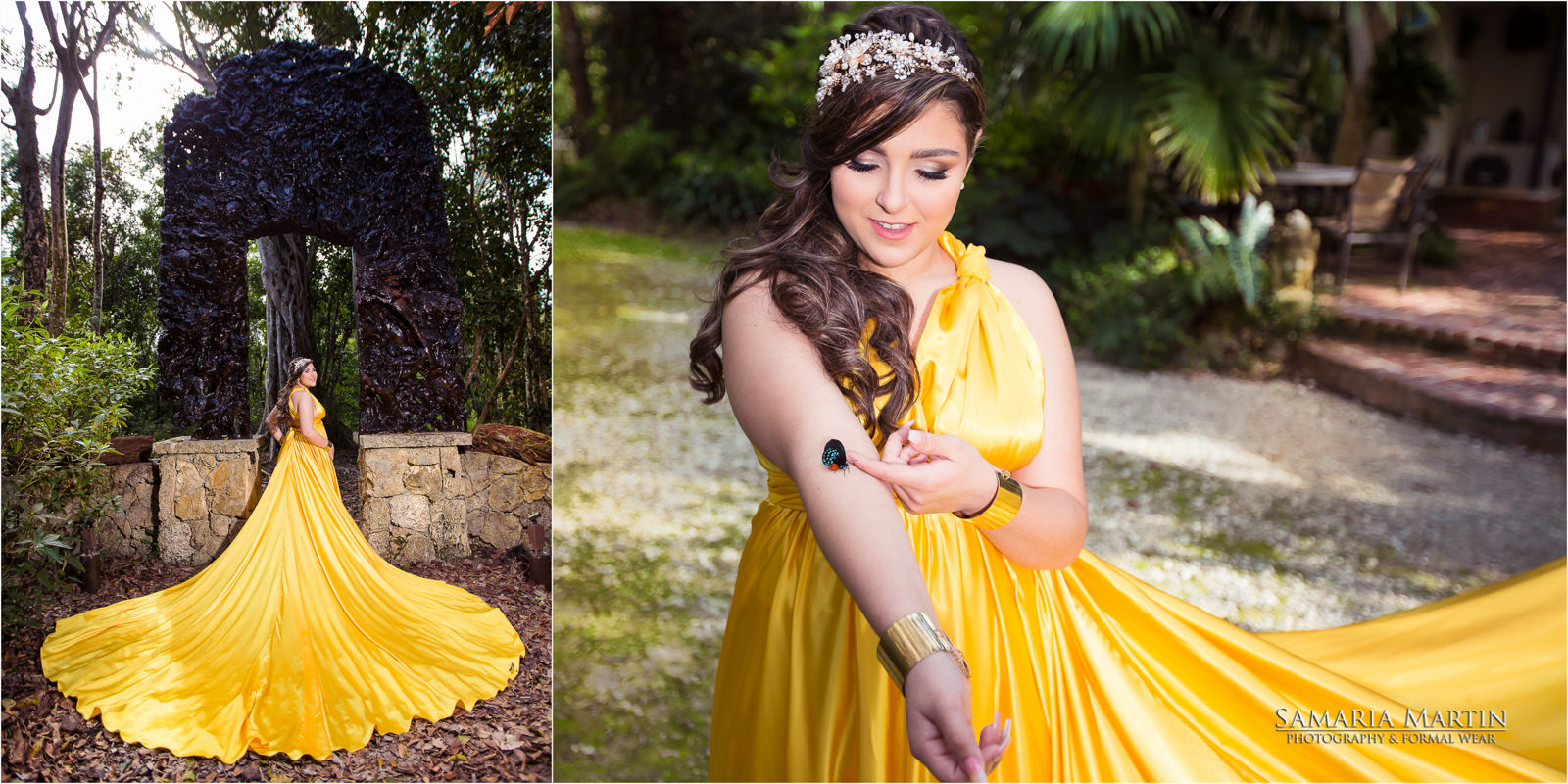 yellow flying dress for rental, Miami Dress Rental mermaid tail for rent