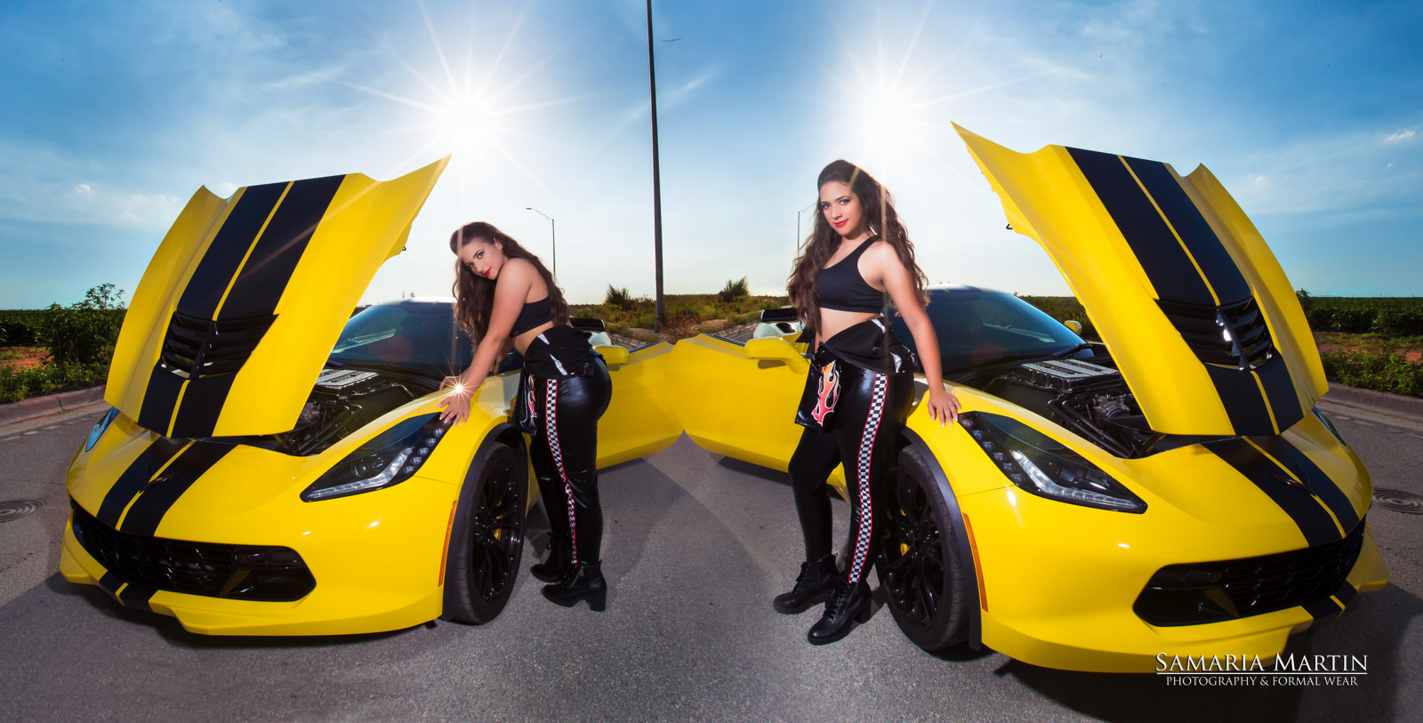 original quinceañera photos, corvette photoshoot, red quinceanera morilee dresses, samaria martin, mejores fotos de quinceaneras en tampa1