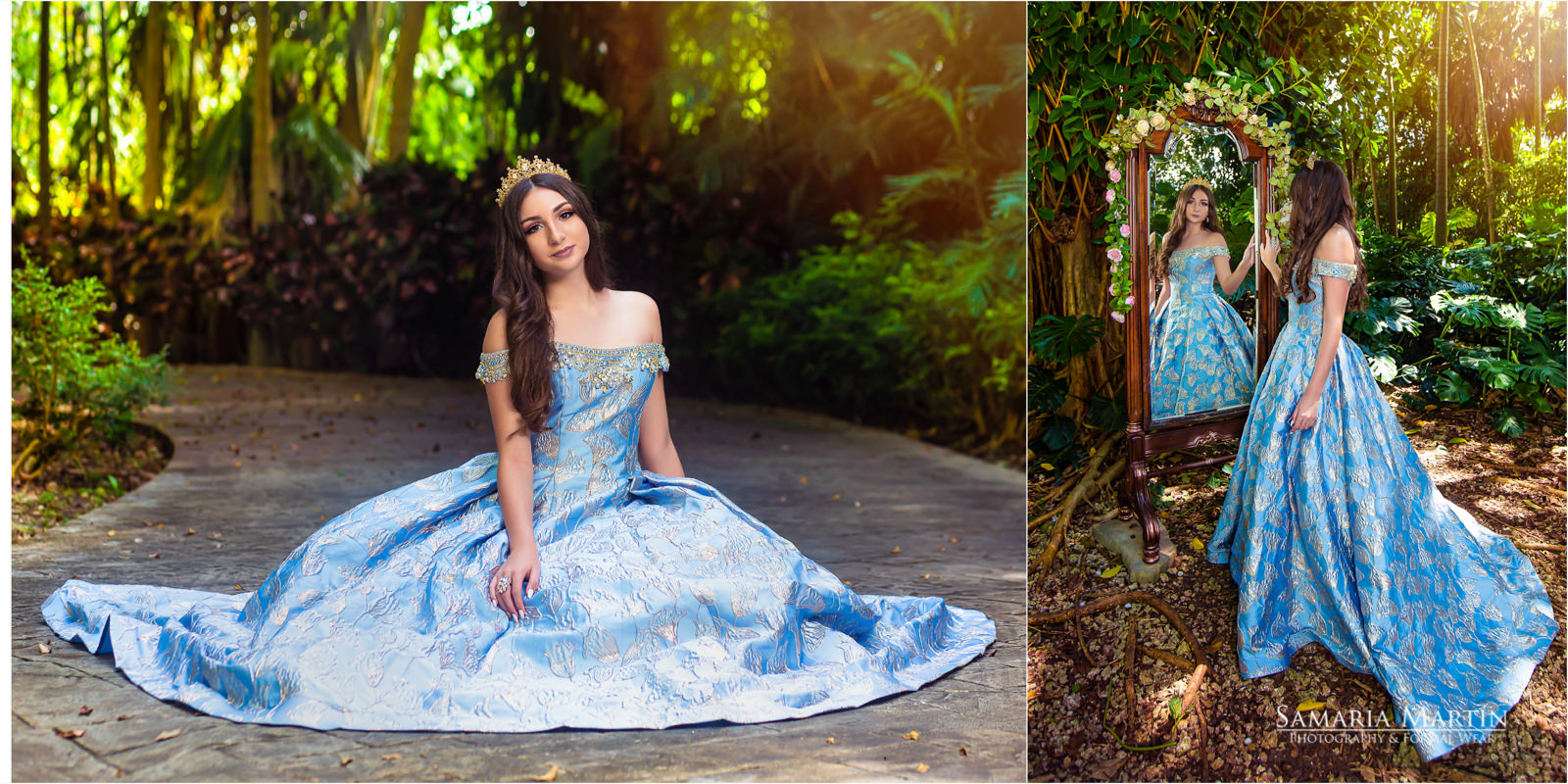 Quinceanera photo with blue dress, original quince picture, quinces photography, quinceanera photography packages, Samaria Martin