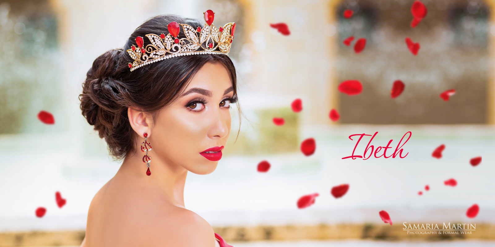Quince photoshoot, red quinceanera dresses, fashion quinceanera photoshoot, best quinceanera pictures in Miami, sweet 15