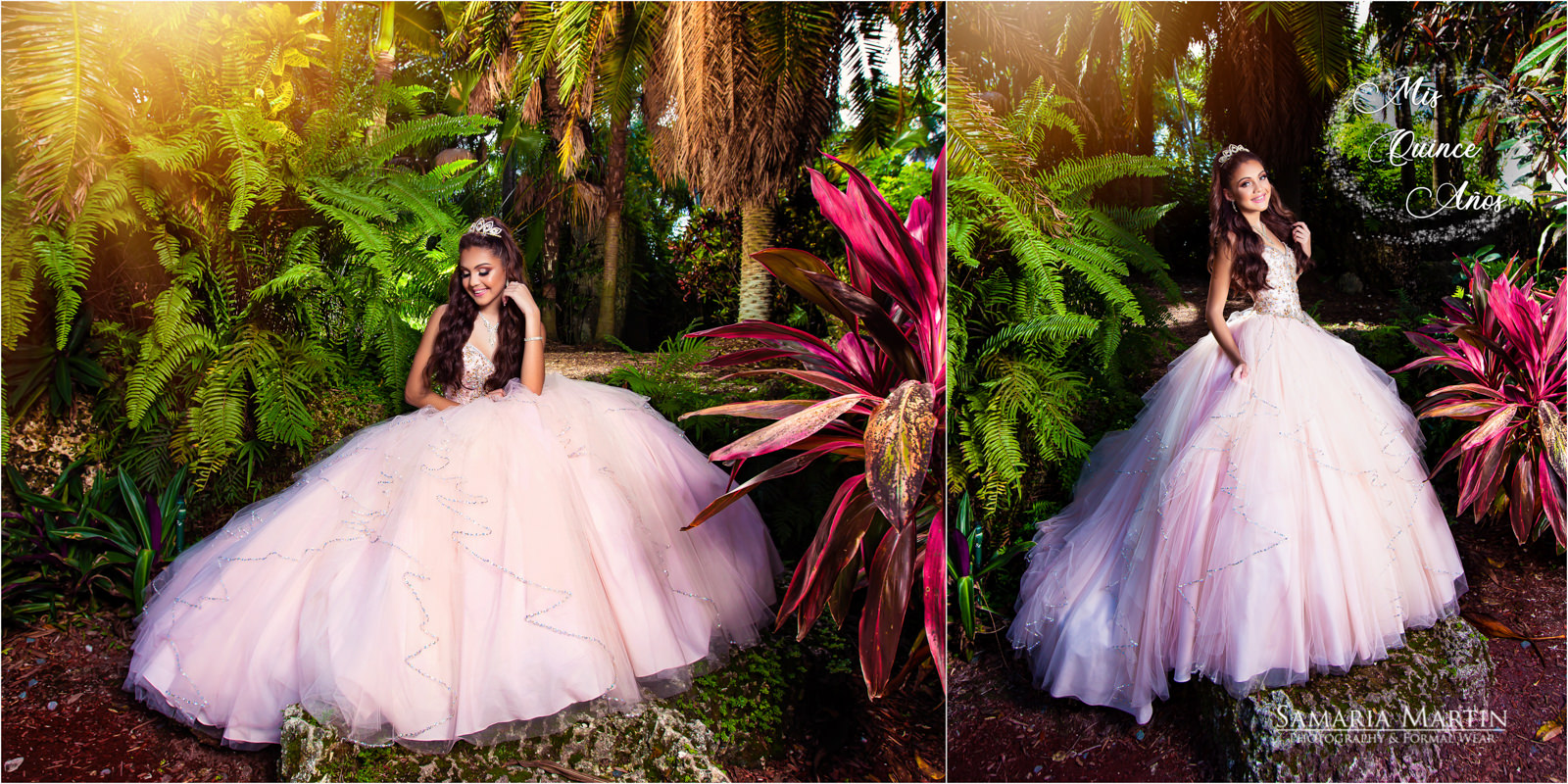 Photos quince in the garden, best quinceanera photographers in Tampa, photo studio, best photoshoots in Tampa, quinceanera at Secret Garden