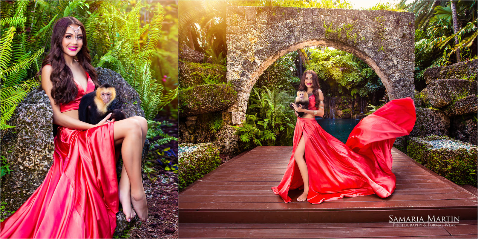 Quinceanera photoshoot with monkey, photos with animals, photoshoot quinceaneras, quinceanera dresses stores near me, cheap quinceanera dresses