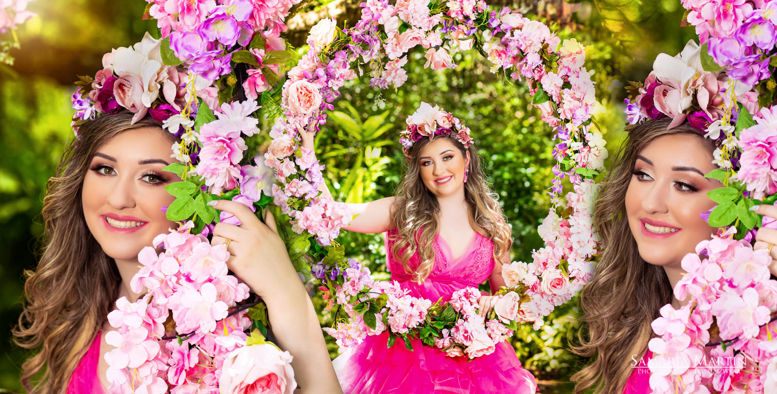 Exclusive pink dress, quinceanera dress store, pink quinceanera dresses, Samaria Martin photographer, fotos de quinceaneras en Miami