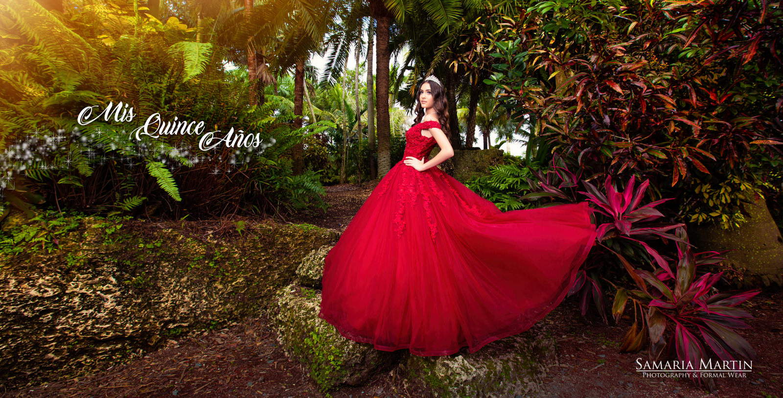 Fashion photoshoot, rent of quinceañeras dresses, quince photoshoot, Miami dress rental, Samaria Martin photography in Miami