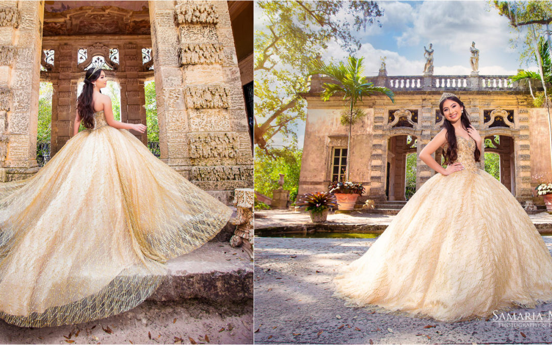 Rent of quinceaneras dresses, quince photoshoot, vestidos de quince en Miami, Miami dress rental, Samaria Martin photography in Miami