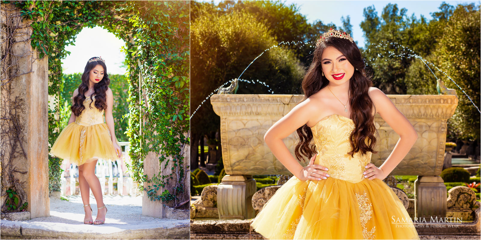 Quinceanera Photography, rent of quinceaneras dresses, quince photoshoot, Miami dress rental, Samaria Martin photography in Miami
