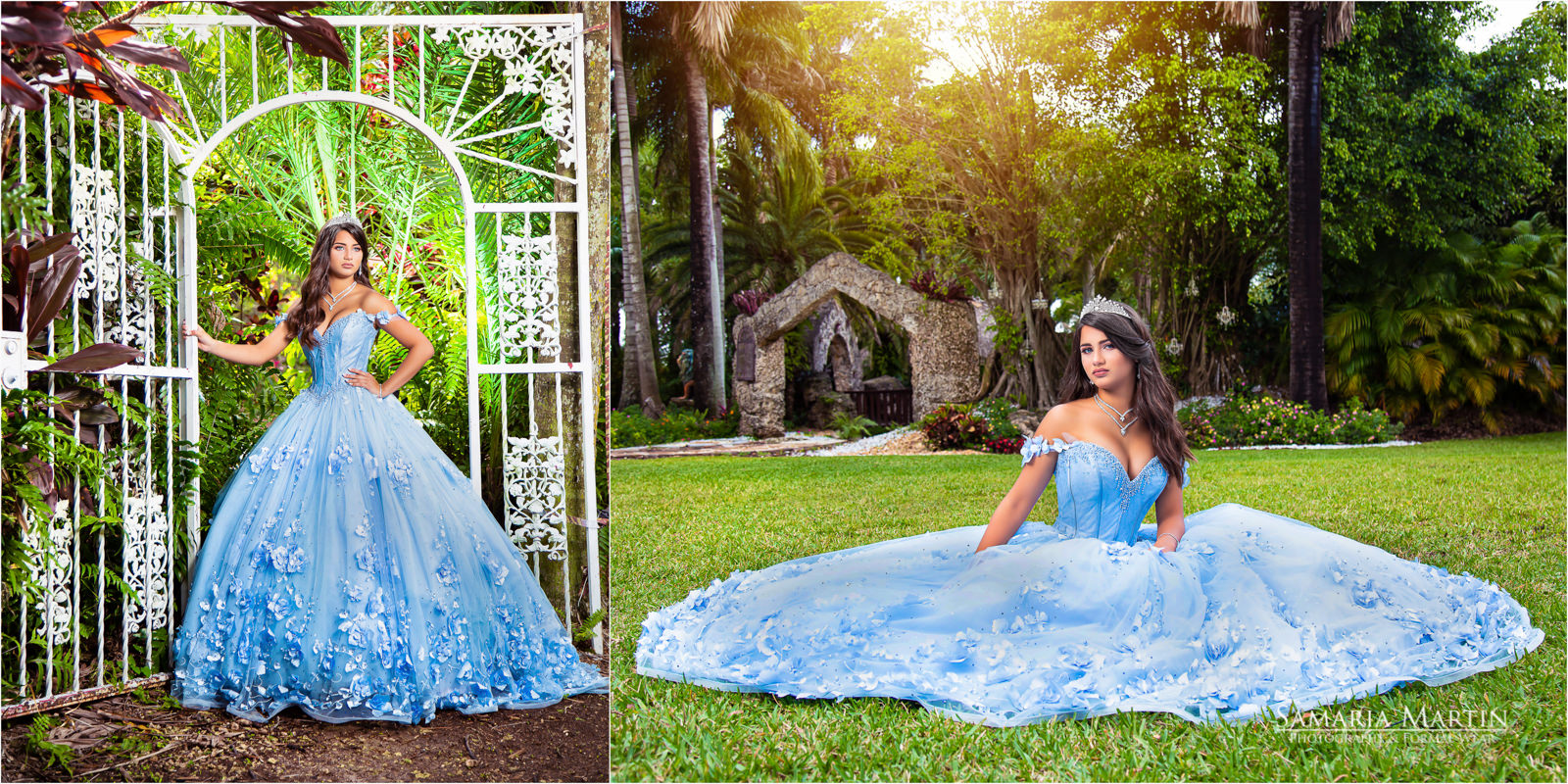 Rent quinceanera dresses, Villa Turqueza photoshoot, blue quinceanera dresses, vestidos quinceaneras, mejores fotos de quinceaneras en Miami 2