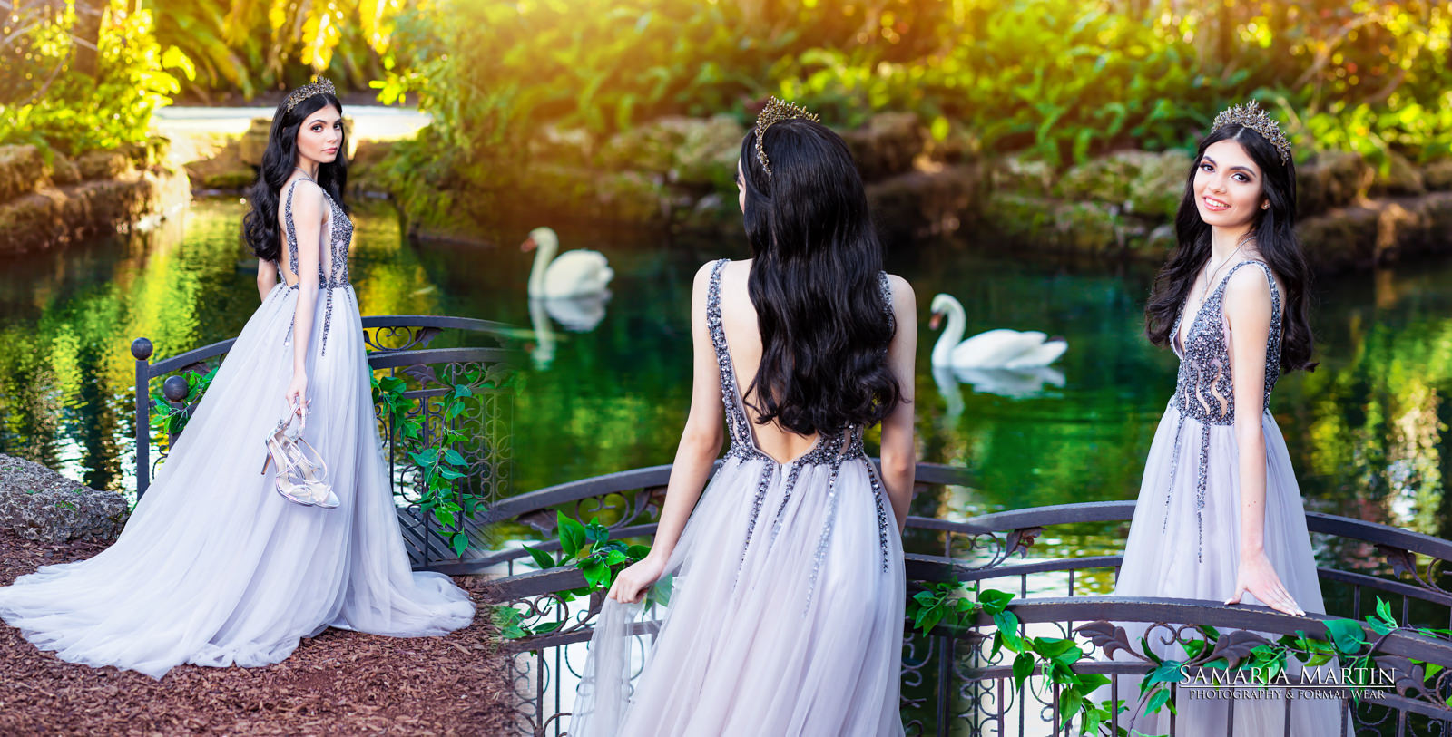 Quinceanera with flowers, quinceanera photoshoot in a lake, 15 photoshoot with flowers, best Tampa photographer, Samaria Martin photography (1)